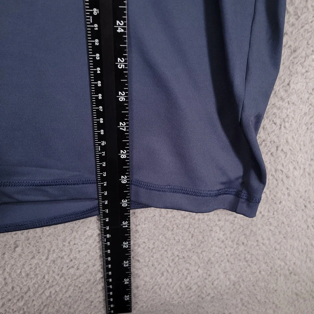 ADIDAS Golf Shirt Mens Size 2XL Blue 1/4‎ Zip Performance Long Sleeve Pullover